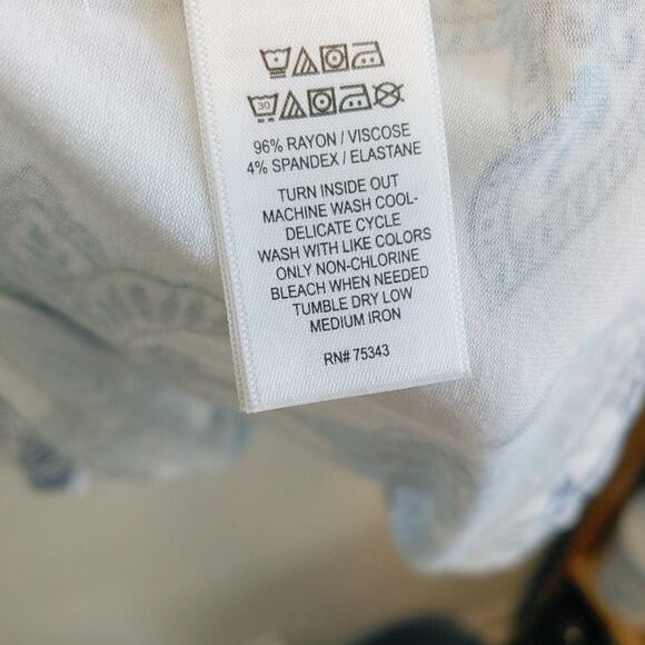 Joie Floral Paisley Print Short Sleeve Dress Plus Size 2XL - Picture 8 of 8